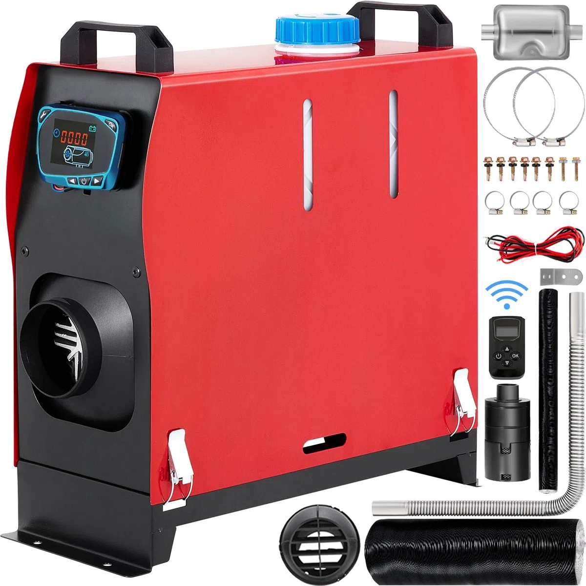 Calentador de Aire diésel de 12 V con Control Remoto y silenciador: Ideal para vehículos recreativos, Camiones, autobuses y remolques