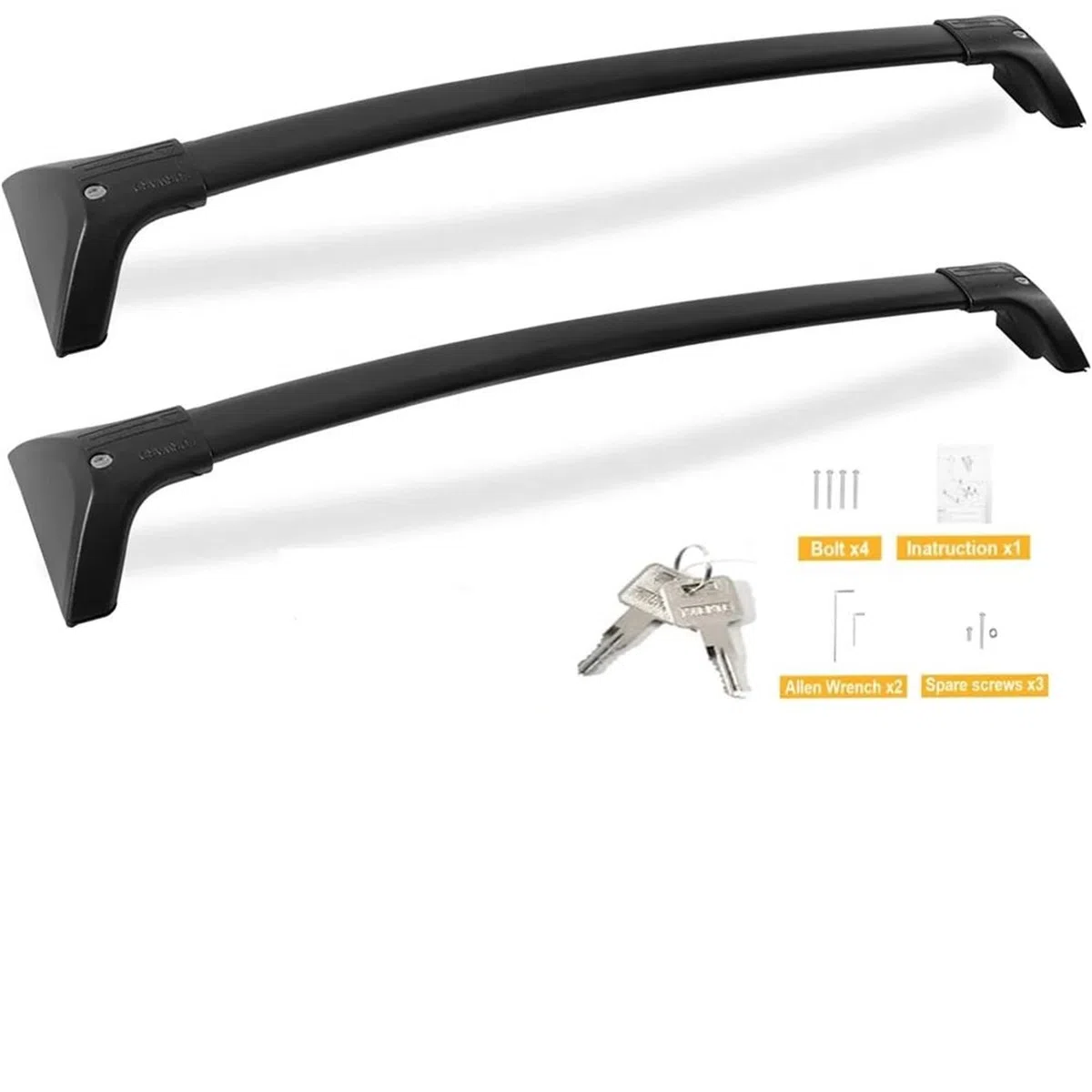Barras Portaequipajes Barras Cruzadas Portaequipajes Techo para Toyota para RAV4 2019-2025 (no para LE 22-25/Adventure/TRD Off-Road Woodland Edition) Cerradura Antirrobo