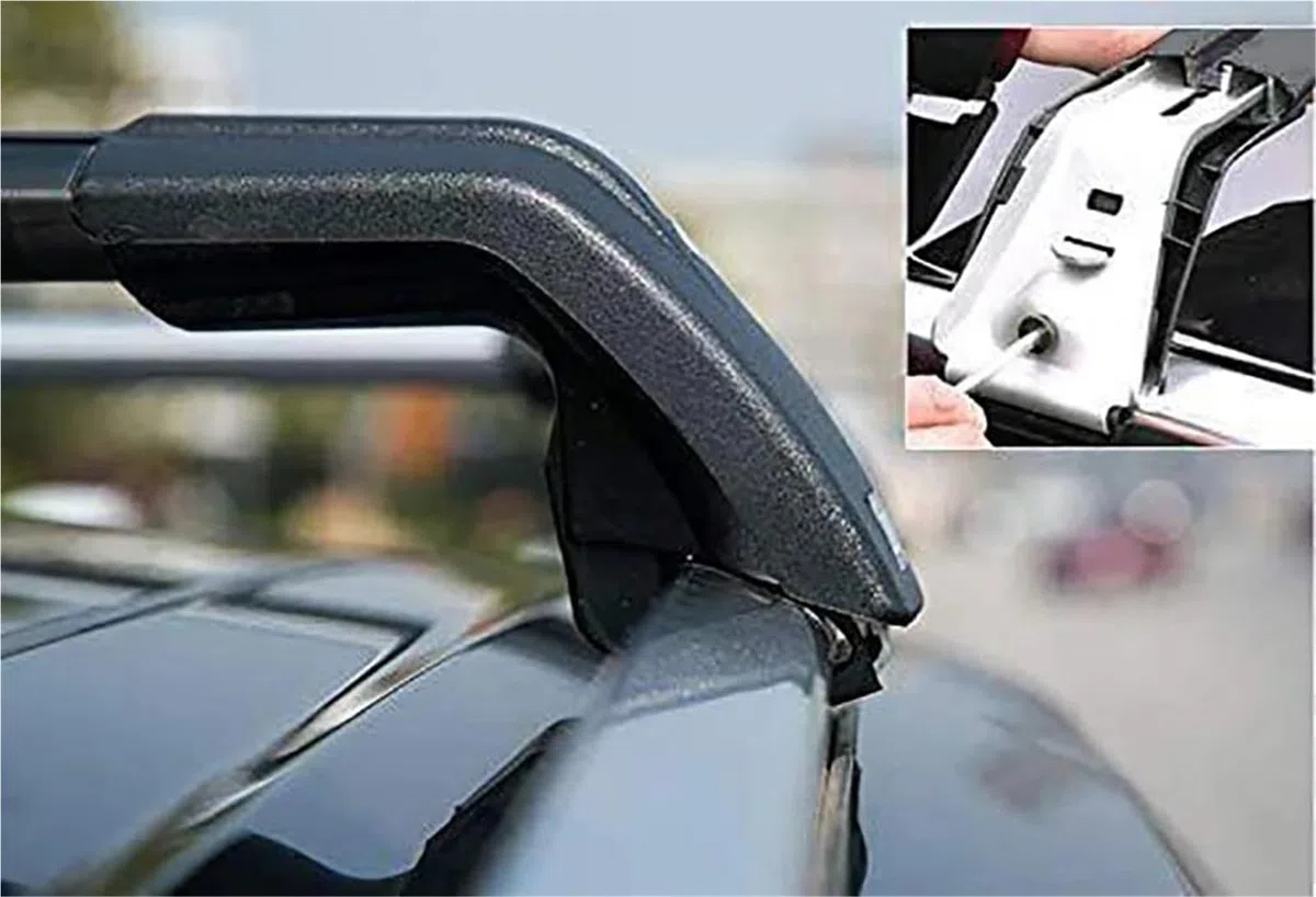 Barras Portaequipajes para VW para ID.4 2020-2025 Barras Transversales Raíles De Baca para Techo Aleación Aluminio Bloqueable(Negro)
