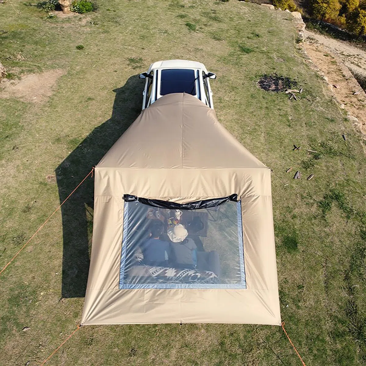 Grande Toldo Furgoneta Camper, 4.8x2.8m, Tienda de Camping Lateral Exterior, Toldos de Coches para Acampar, Toldo Universal Impermeable para Autocaravana, Caravana, SUV, Pesca, Picnic