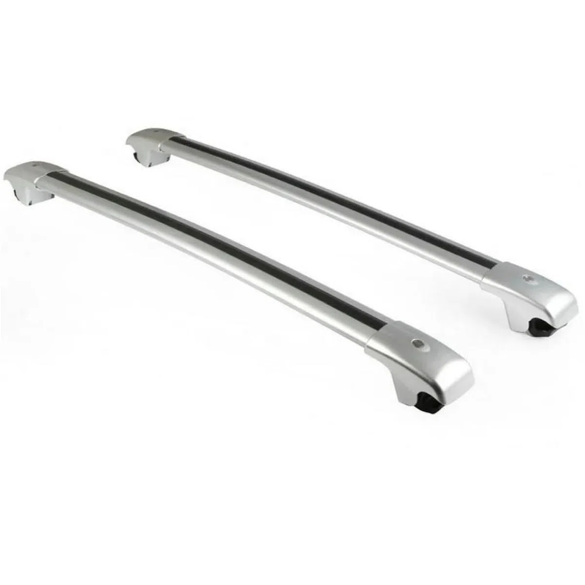 Barras Portaequipajes Barra Transversal Raíles De Baca para Range para Rover para Freelander 2 LR2 2007-2015 Ajustable Barras Carga Bloqueables Plata Negro(Plata)