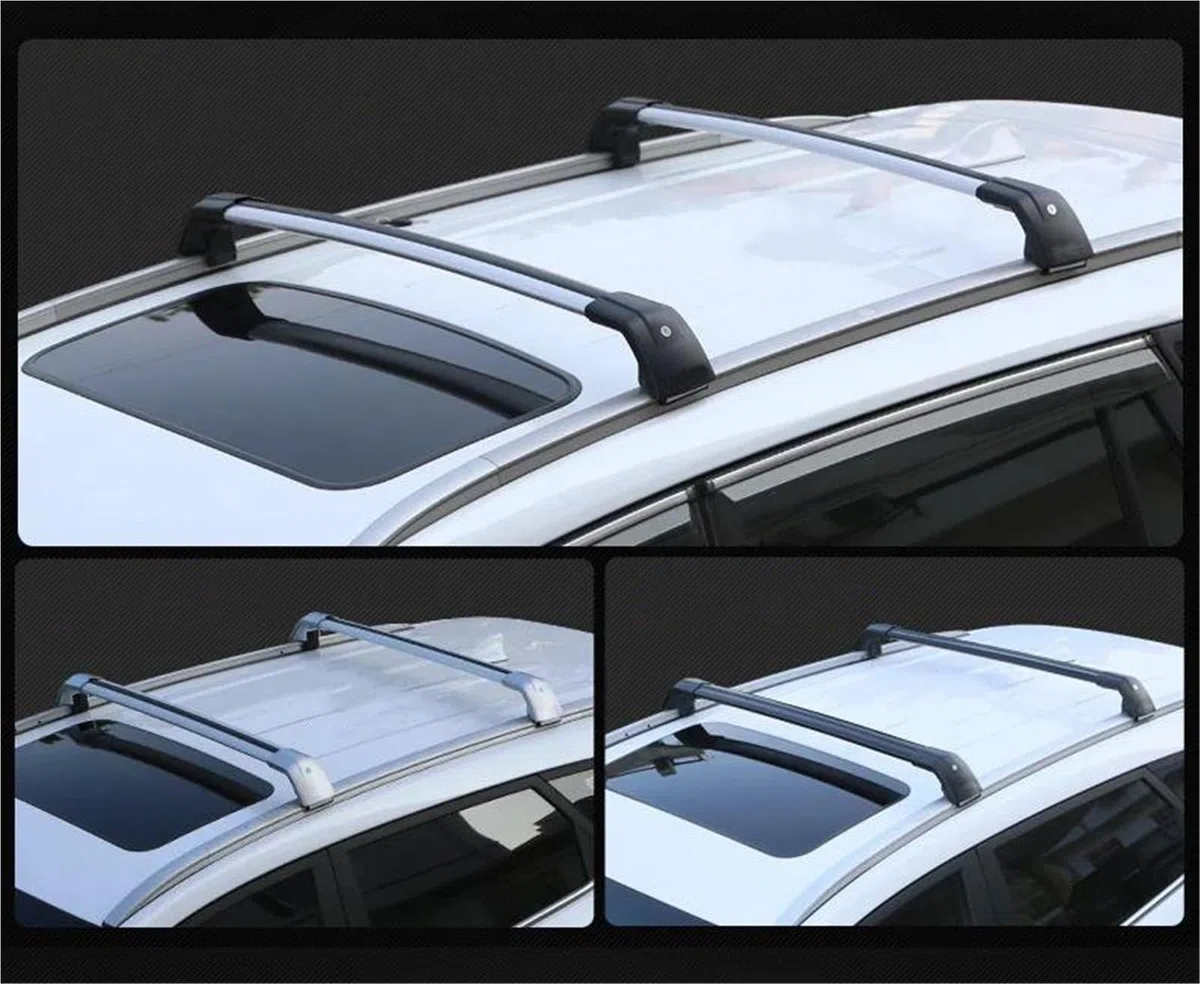 Barras Portaequipajes Barras De Techo Rieles Transversales para Benz para Clase C (S205) 5-dr para Estate 2015-2019 Laterales Aleación Aluminio Portaequipajes(Sliver and Black)