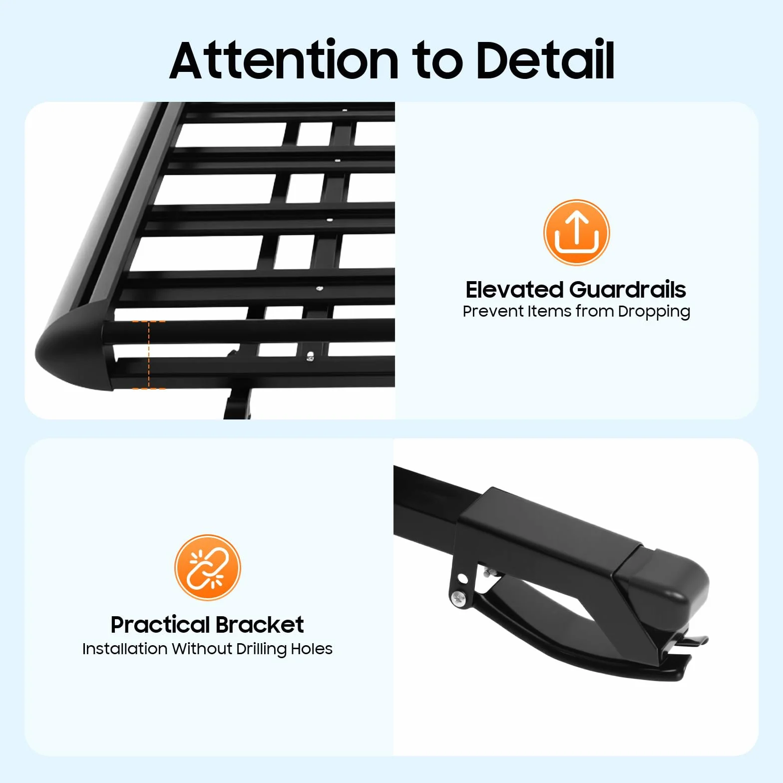 Portaequipajes, cesta de techo universal, cesta de equipaje grande, cesta de equipaje de aluminio, anchura ajustable, color negro, techo de carga hasta 150 kg, barra de 140 x 100 cm