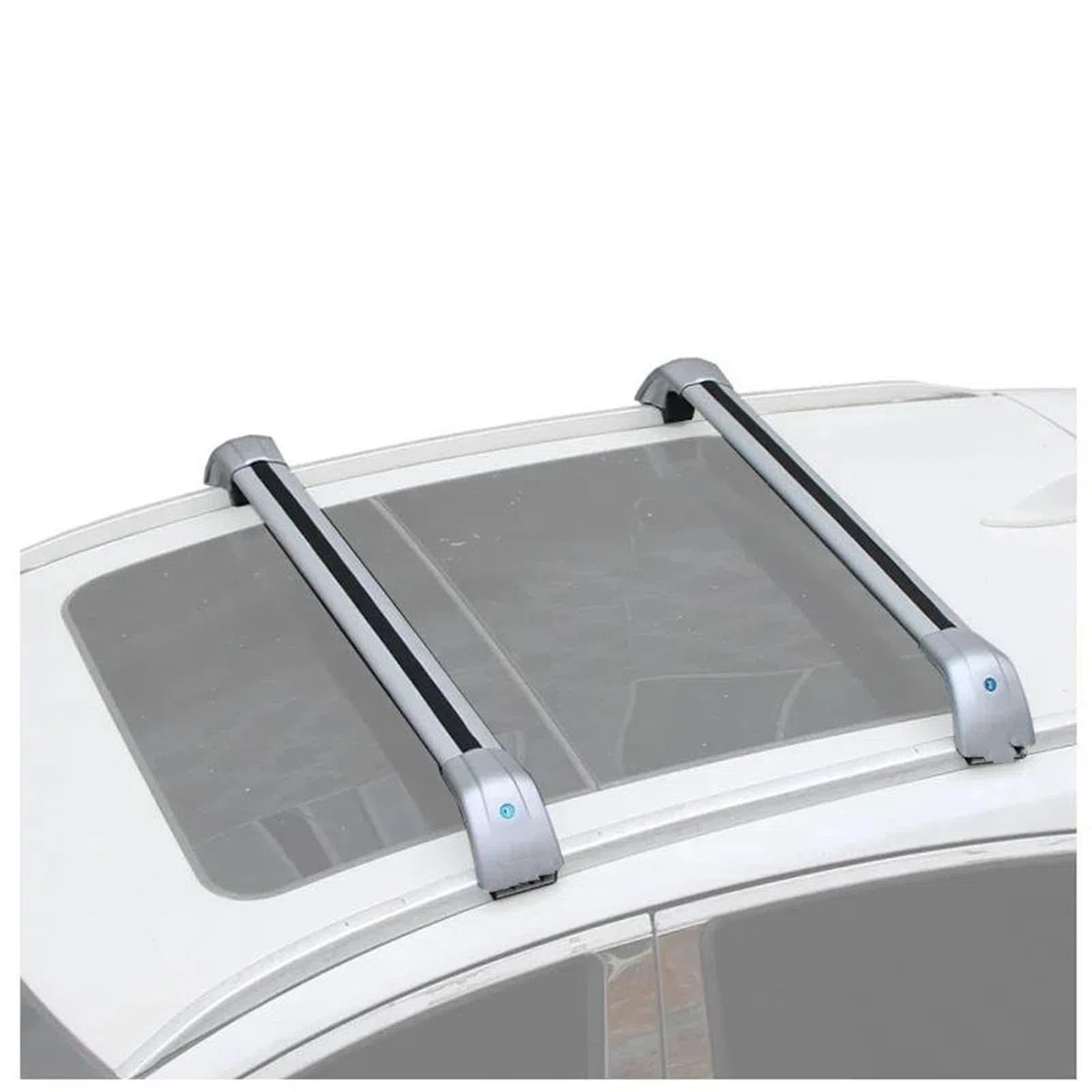 Barras Portaequipajes Barras De Techo Rieles Transversales para Benz para Clase C (S205) 5-dr para Estate 2015-2019 Laterales Aleación Aluminio Portaequipajes(Sliver and Black)